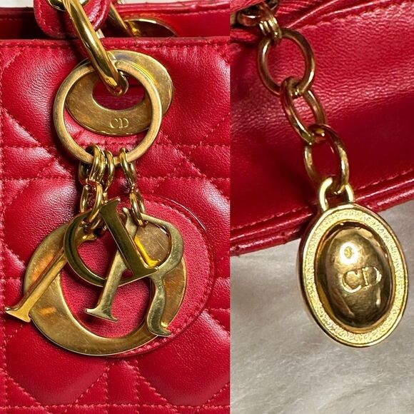 💯Authentic CHRISTIAN DIOR
Lambskin Cannage Large Lady Dior🍀 - Picture 6 of 17